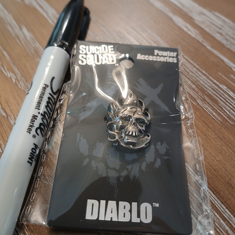 DC Comics Silver Diablo Skull Pin